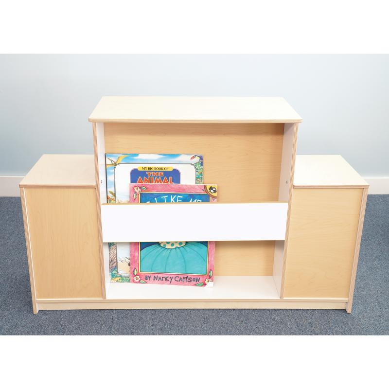 Whitney Brothers White Wood Fireplace with Storage 52"W x 20"D x 33"H (WHT - WB0922) - SchoolOutlet
