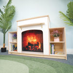 Whitney Brothers White Wood Fireplace with Storage 52