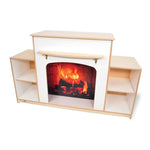Whitney Brothers White Wood Fireplace with Storage 52