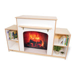 Whitney Brothers White Wood Fireplace with Storage 52