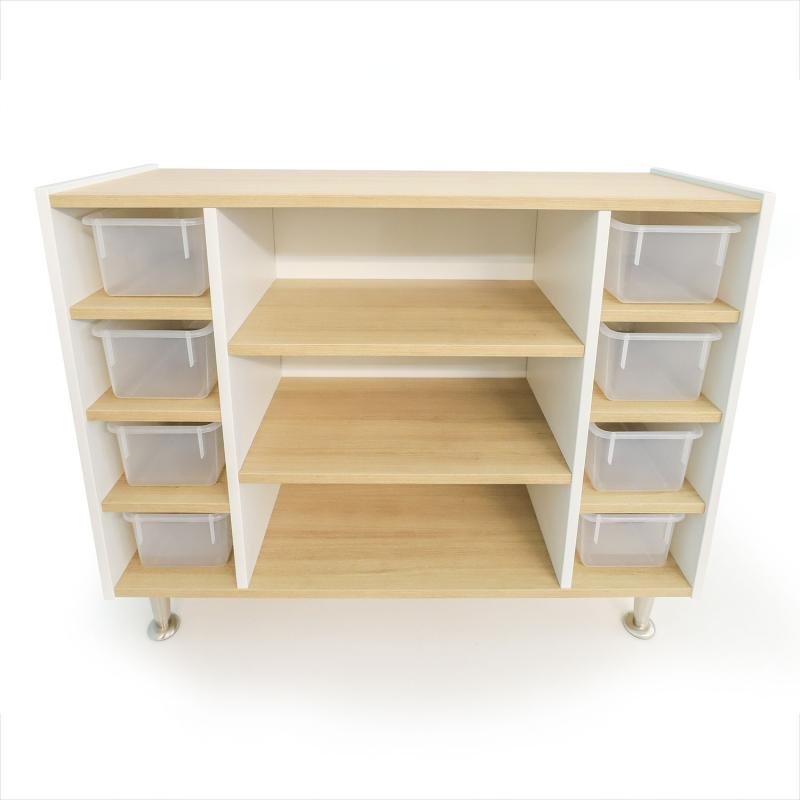 Whitney Brothers elevatED™ Combo Tray Storage Cabinet 42.5"W x 15"D x 33.5"H (WHT - WB1139) - SchoolOutlet