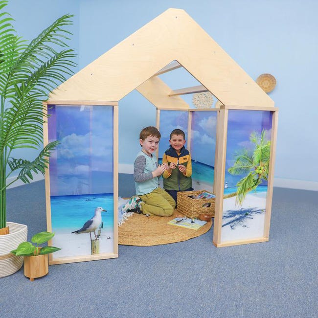 Whitney Brothers Nature View Play Beach House 60" W x 60" D x 60" H (WB1151) - SchoolOutlet