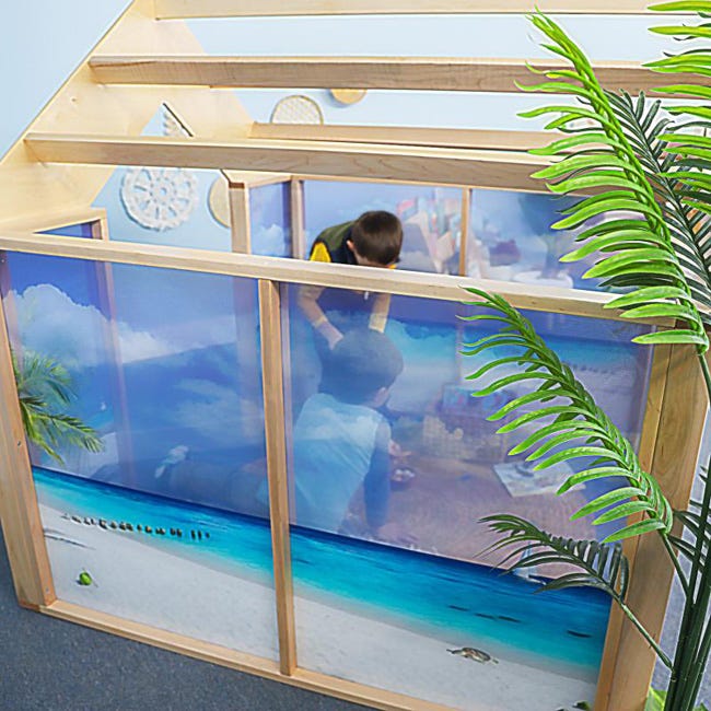 Whitney Brothers Nature View Play Beach House 60" W x 60" D x 60" H (WB1151) - SchoolOutlet