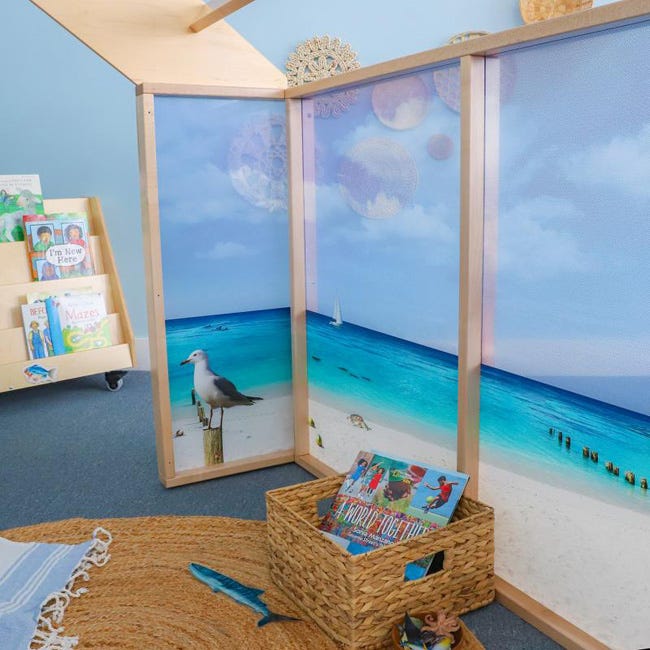 Whitney Brothers Nature View Play Beach House 60" W x 60" D x 60" H (WB1151) - SchoolOutlet