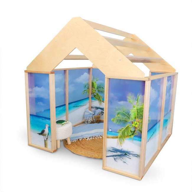 Whitney Brothers Nature View Play Beach House 60" W x 60" D x 60" H (WB1151) - SchoolOutlet