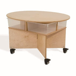 Whitney Brothers Mobile Collaboration Table With Trays(Whitney Brothers WHT-WB1816)