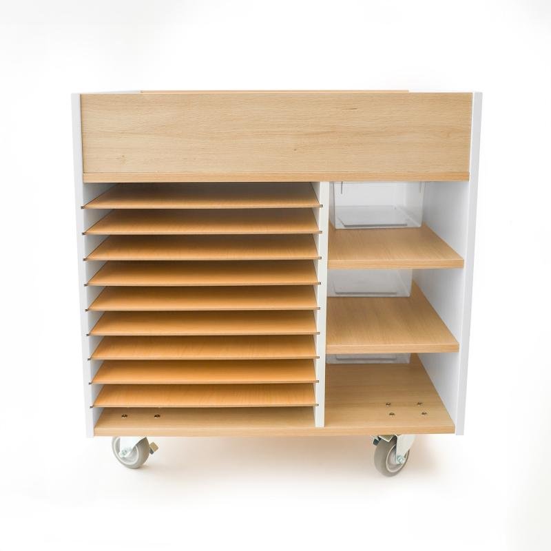 Whitney Brothers elevatED™ Art Supply Cart 33"W x 24.5"D x 34.75"H (WHT - WB1915) - SchoolOutlet