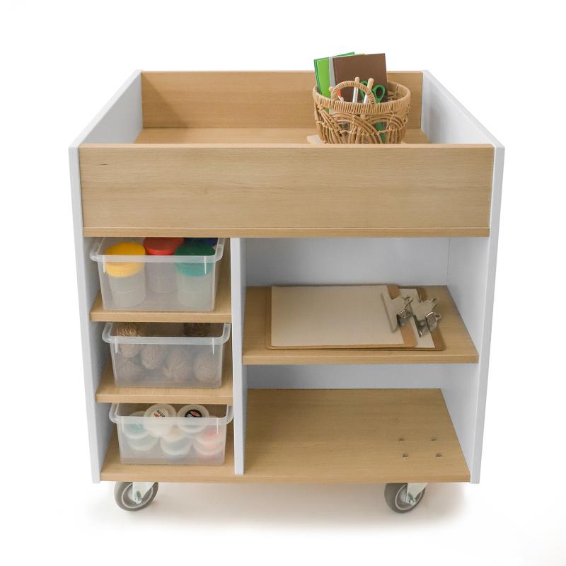 Whitney Brothers elevatED™ Art Supply Cart 33"W x 24.5"D x 34.75"H (WHT - WB1915) - SchoolOutlet
