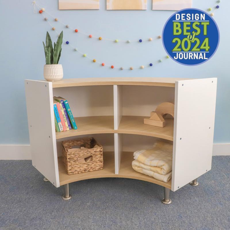 Whitney Brothers elevatED™ Curve Out Cabinet 27"H - 46"W x 15"D (WHT - WB1921) - SchoolOutlet
