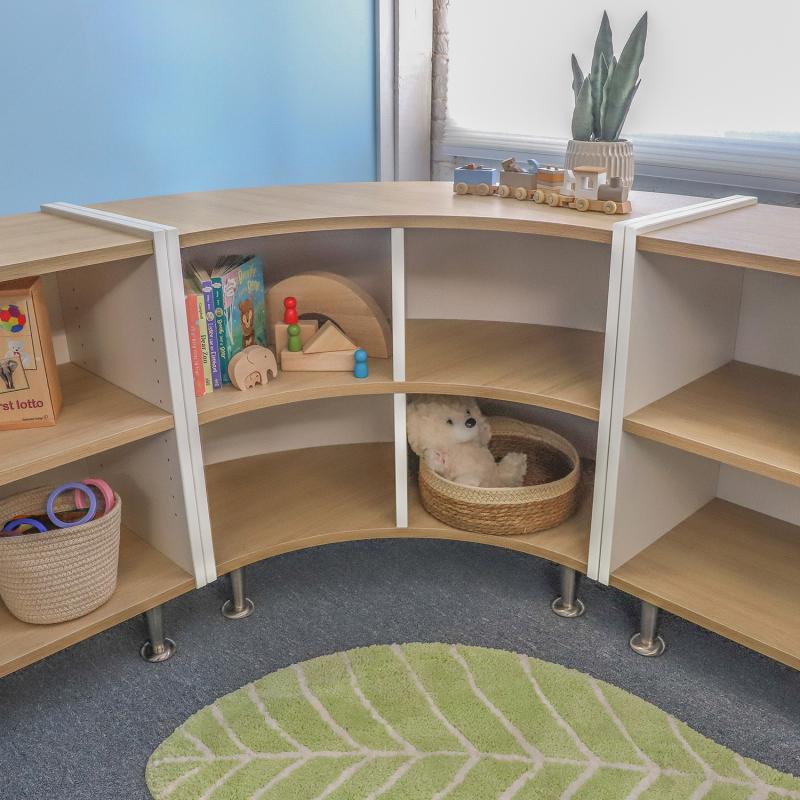 Whitney Brothers elevatED™ Curve Out Cabinet 27"H - 46"W x 15"D (WHT - WB1921) - SchoolOutlet