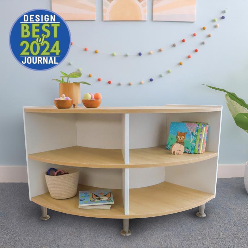 Whitney Brothers elevatED™ Curve In Cabinet 27"H - 46"W x 15"D (WHT - WB1922) - SchoolOutlet