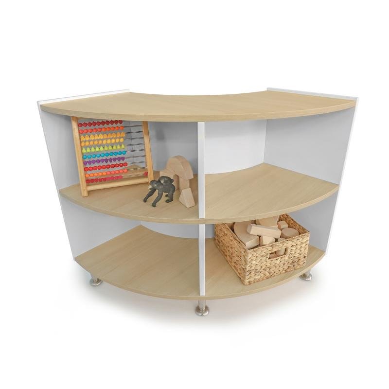 Whitney Brothers elevatED™ Curve In Cabinet 33"H - 46"W x 15"D (WHT - WB1925) - SchoolOutlet