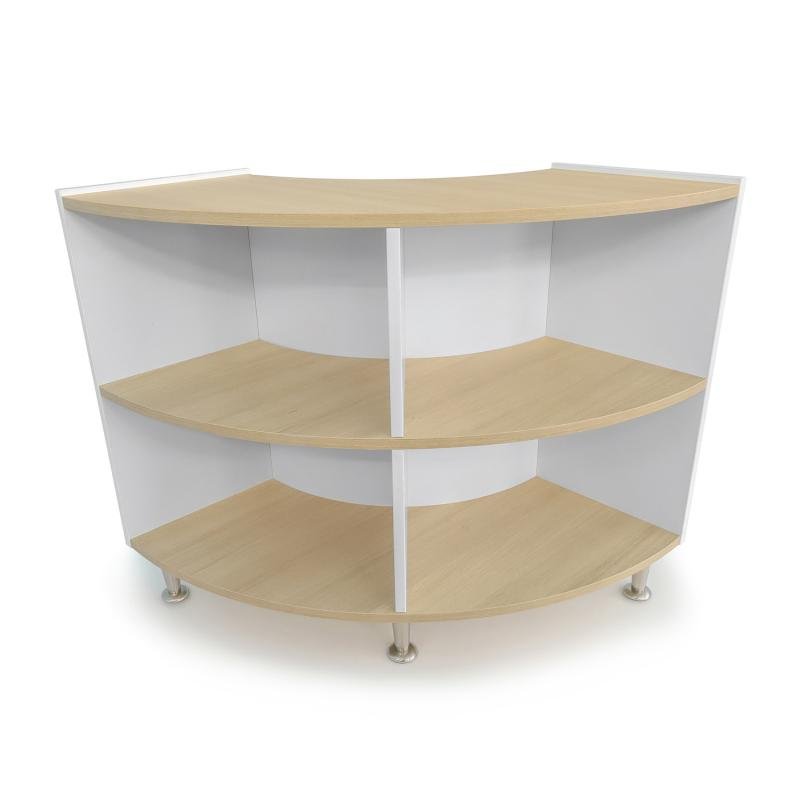 Whitney Brothers elevatED™ Curve In Cabinet 33"H - 46"W x 15"D (WHT - WB1925) - SchoolOutlet