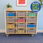 Whitney Brothers elevatED™ 12 Tray Mobile Storage Cabinet 42.5