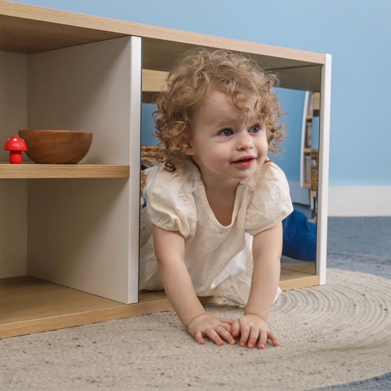 Whitney Brothers elevatED™ Discovery Crawl Thru Cabinet 45.75"W x 14.5"D x 18.25"H (WHT - WB1947) - SchoolOutlet