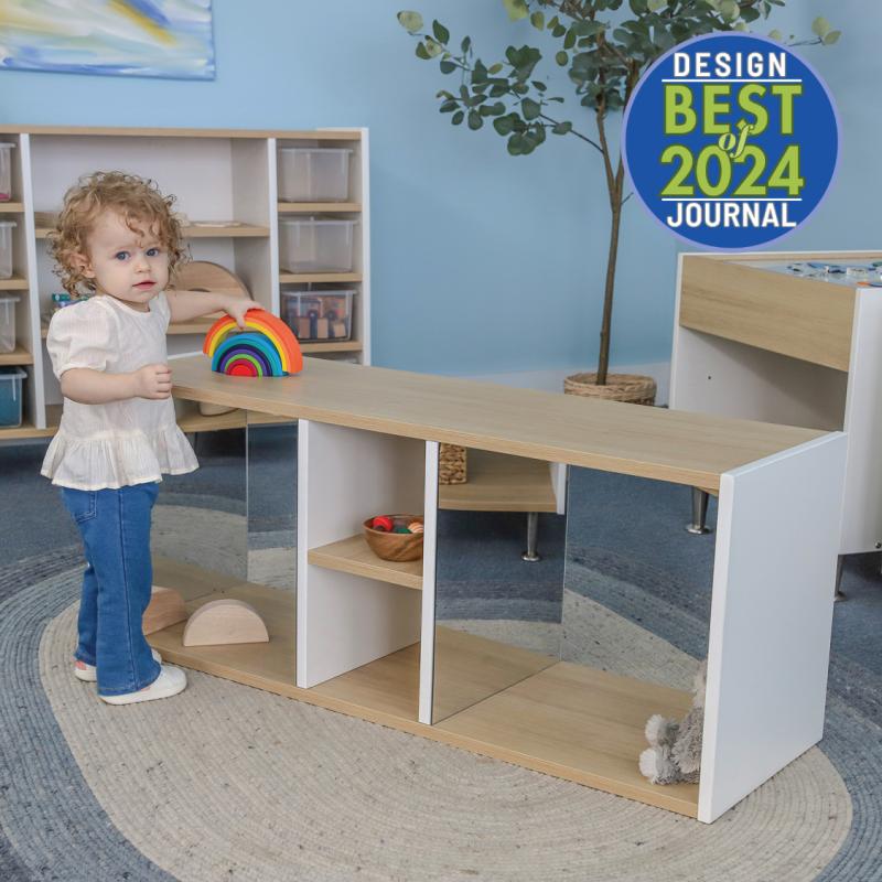 Whitney Brothers elevatED™ Discovery Crawl Thru Cabinet 45.75"W x 14.5"D x 18.25"H (WHT - WB1947) - SchoolOutlet