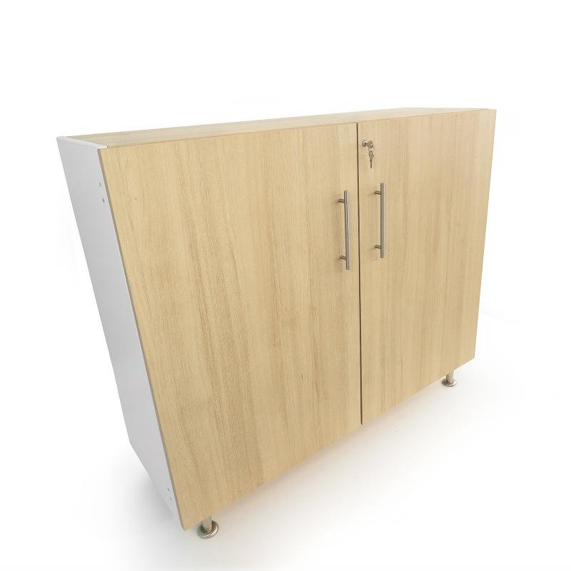 Whitney Brothers elevatED™ Lockable Wall Cabinet 50"W x 15.75"D x 43"H (WHT - WB1950) - SchoolOutlet