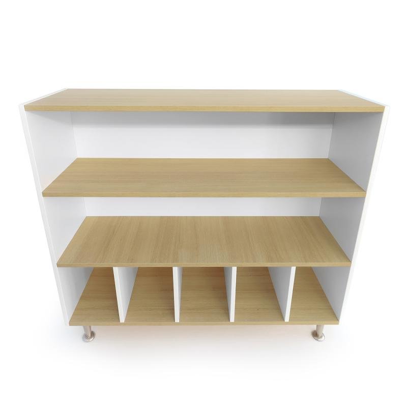 Whitney Brothers elevatED™ Cubby and Shelf Cabinet 50"W x 15"D x 43"H (WHT - WB1952) - SchoolOutlet