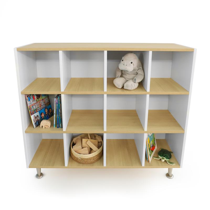 Whitney Brothers elevatED™ 12 Cubby Backpack Storage Cabinet 50"W x 15"D x 43"H (WHT - WB1953) - SchoolOutlet