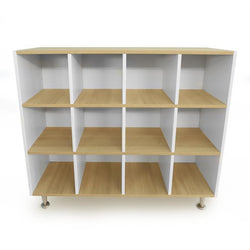 Whitney Brothers elevatED™ 12 Cubby Backpack Storage Cabinet 50"W x 15"D x 43"H (WHT-WB1953)