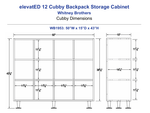 Whitney Brothers elevatED™ 12 Cubby Backpack Storage Cabinet 50