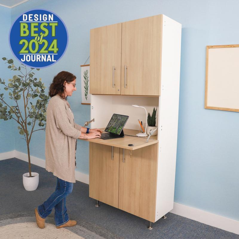 Whitney Brothers elevatED™ Workstation Cabinet 36"W x 15.75"D x 81.75"H (WHT - WB1954) - SchoolOutlet