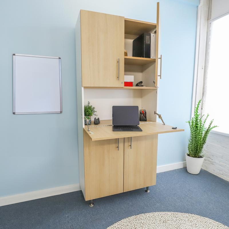 Whitney Brothers elevatED™ Workstation Cabinet 36"W x 15.75"D x 81.75"H (WHT - WB1954) - SchoolOutlet