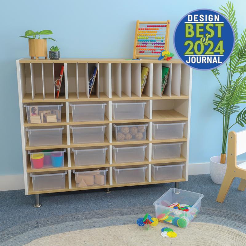 Whitney Brothers elevatED™ Classroom Organizer 50"W x 15"D x 43"H (WHT - WB1955) - SchoolOutlet
