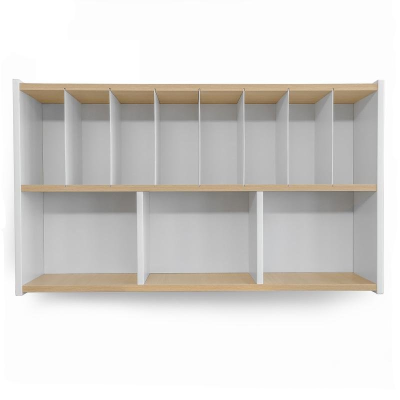 Whitney Brothers elevatED™ Wall Mount Diaper Supplies Organizer 42.5"W x 9.75"D x 24"H (WHT - WB1964) - SchoolOutlet