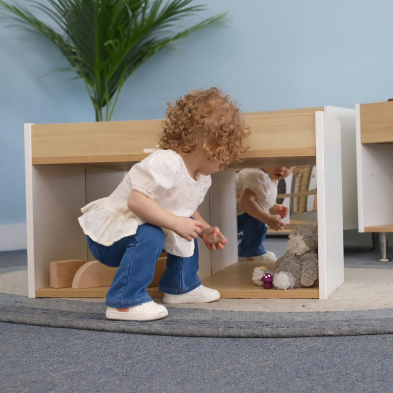 Whitney Brothers elevatED™ I - See - Me Toddler Mirrored Cabinet 31"W x 14.75"D x 18"H (WHT - WB1967) - SchoolOutlet