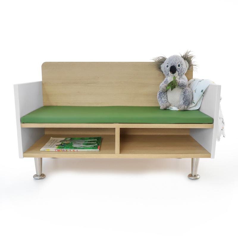 Whitney Brothers elevatED™ Sofa with Under - Seat Storage 36.5"W x 16.25"D x 24"H (WHT - WB1970) - SchoolOutlet