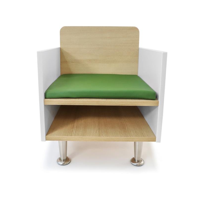 Whitney Brothers elevatED™ Arm Chair with Under - Seat Storage 18.5"W x 16.25"D x 24"H (WHT - WB1971) - SchoolOutlet