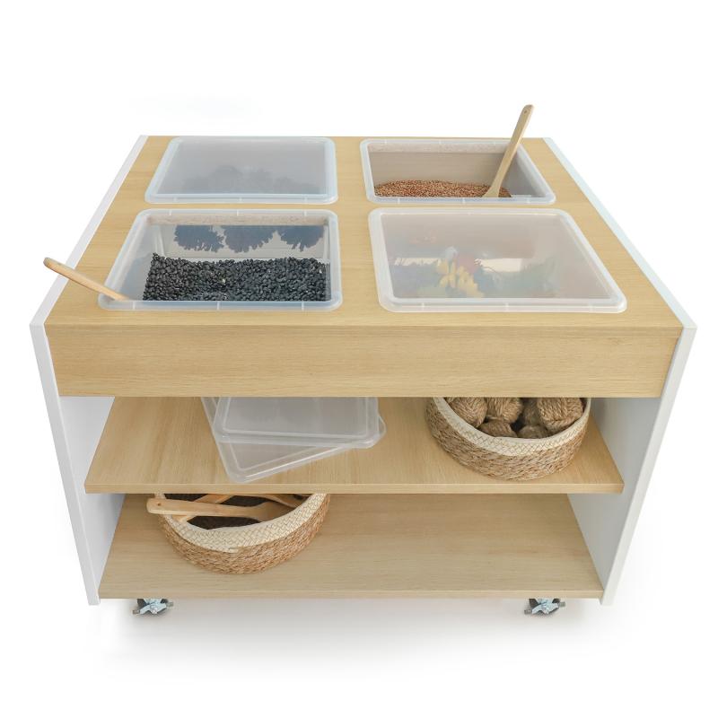 Whitney Brothers elevatED™ Mobile Sensory Table 34"W x 24.5"D x 24"H (WHT - WB1975) - SchoolOutlet