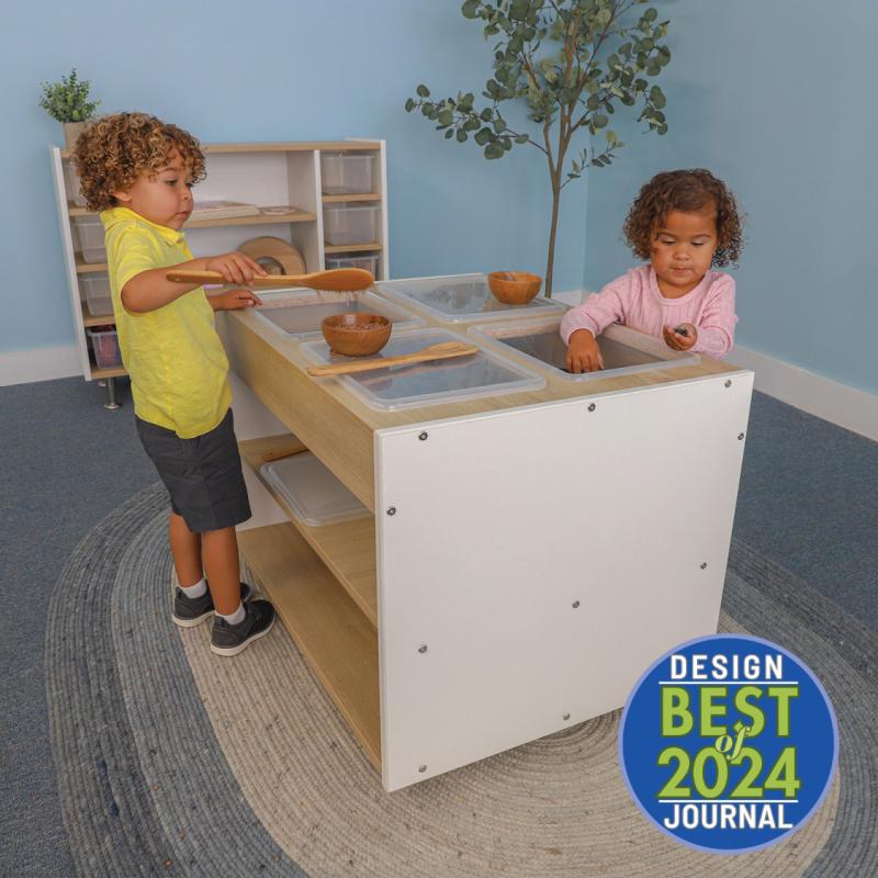 Whitney Brothers elevatED™ Mobile Sensory Table 34"W x 24.5"D x 24"H (WHT - WB1975) - SchoolOutlet