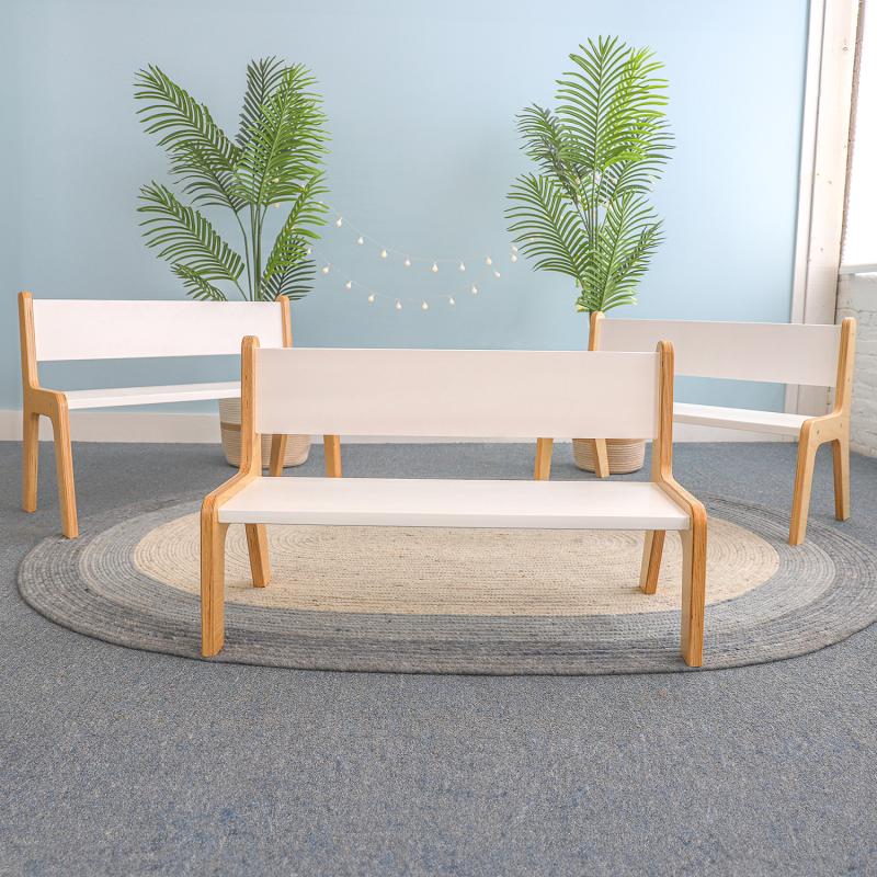 Whitney Brothers Whitney Plus White Bench 12" Seat Height (WHT - WB1982) - SchoolOutlet