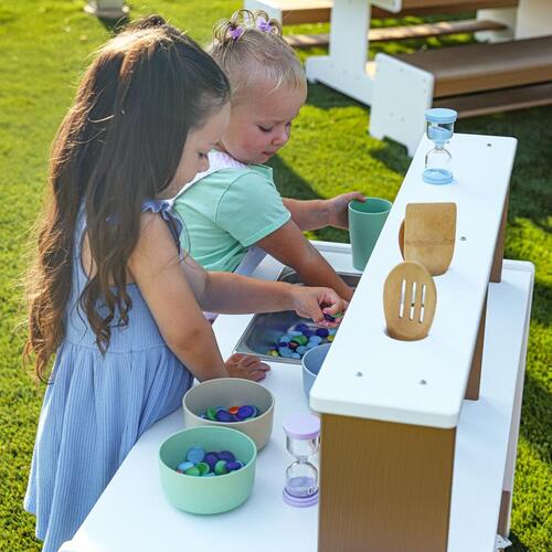 Whitney Brothers outdoorED™ Mud Kitchen 36"W x 18"D x 30"H (WHT - WB2722) - SchoolOutlet
