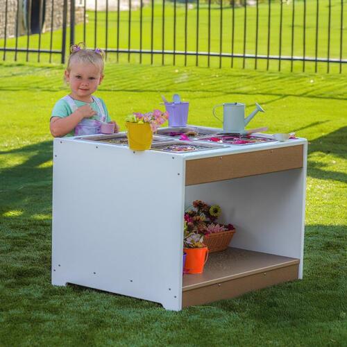 Whitney Brothers outdoorED™ Sensory Table 31"W x 26.25"D x 24"H (WHT - WB2723) - SchoolOutlet
