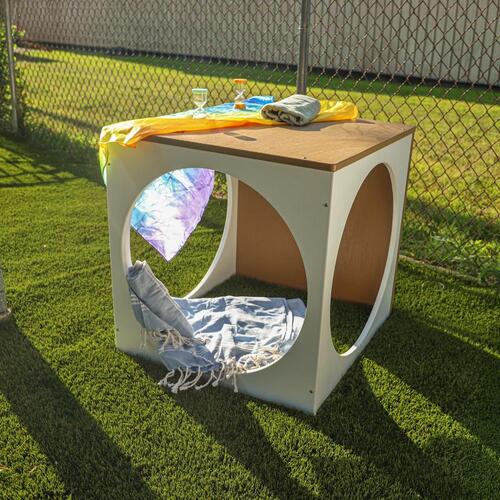 Whitney Brothers outdoorED™ Play House Cube 27"W x 26.5"D x 27.25"H (WHT - WB2726) - SchoolOutlet