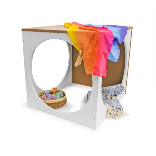 Whitney Brothers outdoorED™ Play House Cube 27"W x 26.5"D x 27.25"H (WHT - WB2726) - SchoolOutlet