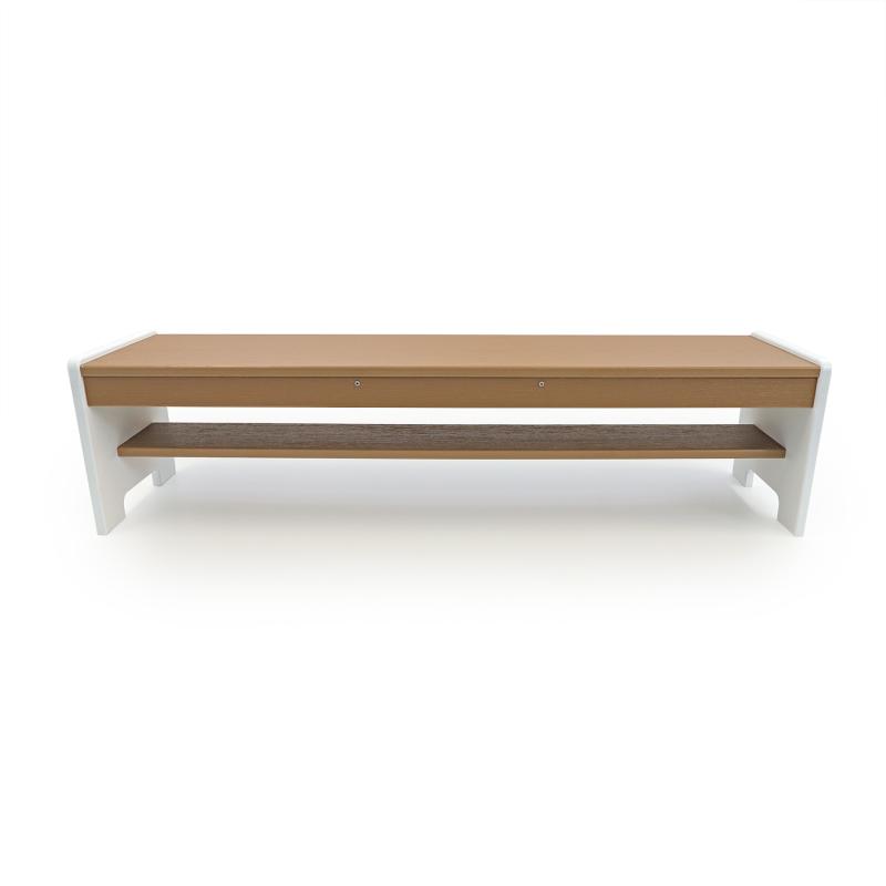 Whitney Brothers outdoorED™ Table and Two Bench Set 47.5"W x 41.25"D x 19.75"H (WHT - WB2910) - SchoolOutlet