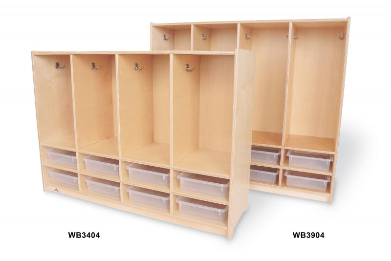 Whitney Brothers Toddler 8 Section Coat Locker With Trays(Whitney Brothers WHT - WB3404) - SchoolOutlet
