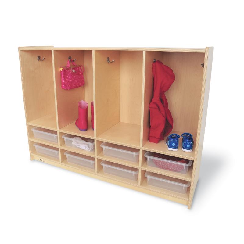 Whitney Brothers Toddler 8 Section Coat Locker With Trays(Whitney Brothers WHT - WB3404) - SchoolOutlet