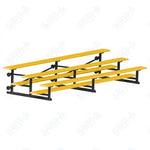 Jaypro Sports Bleacher - 3 Row - Tip & Roll, Single Foot Plank, Powder Coated - 15' L (BLCH-3TRGPC)