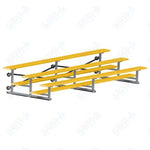 Jaypro Sports Bleacher - 3 Row - Tip & Roll, Single Foot Plank, Powder Coated - 15' L (BLCH-3TRGPC)