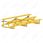 Jaypro Sports Bleacher - 3 Row - Tip & Roll, Single Foot Plank, Powder Coated - 15' L (BLCH-3TRGPC)