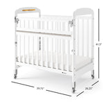Foundations - Next Gen Serenity SafeReach Side Gate Compact Crib - Clearview (Both Ends) White (FOU-2542120)