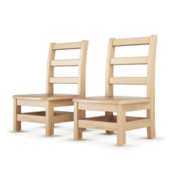 Foundations - Little Innovator Hardwood Ladder Back Chairs, 8" Seat Height - Pack of 2 (FOU-5128047)
