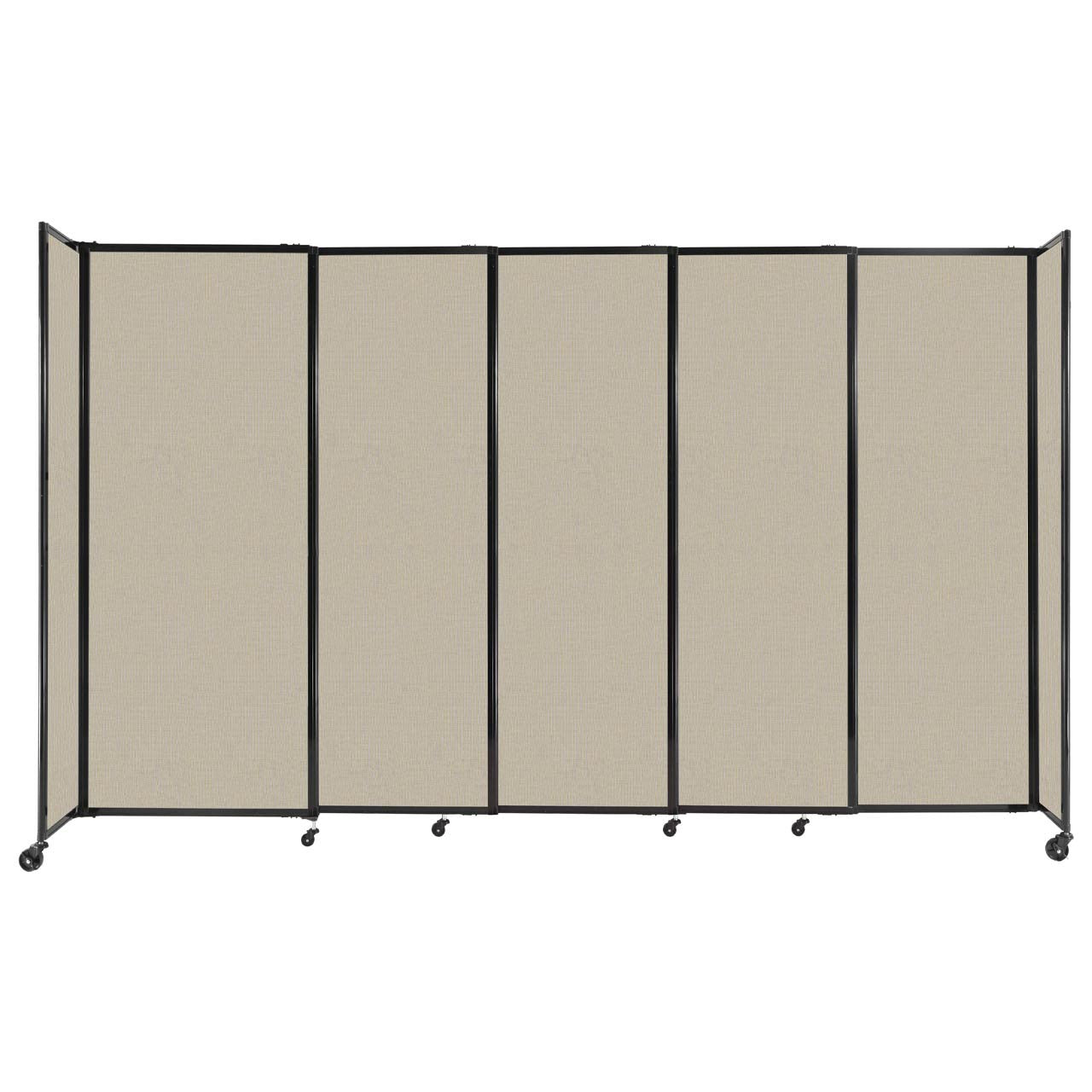 Room Divider Straight Wall Sliding Portable Partition Sound Absorbing Fabric