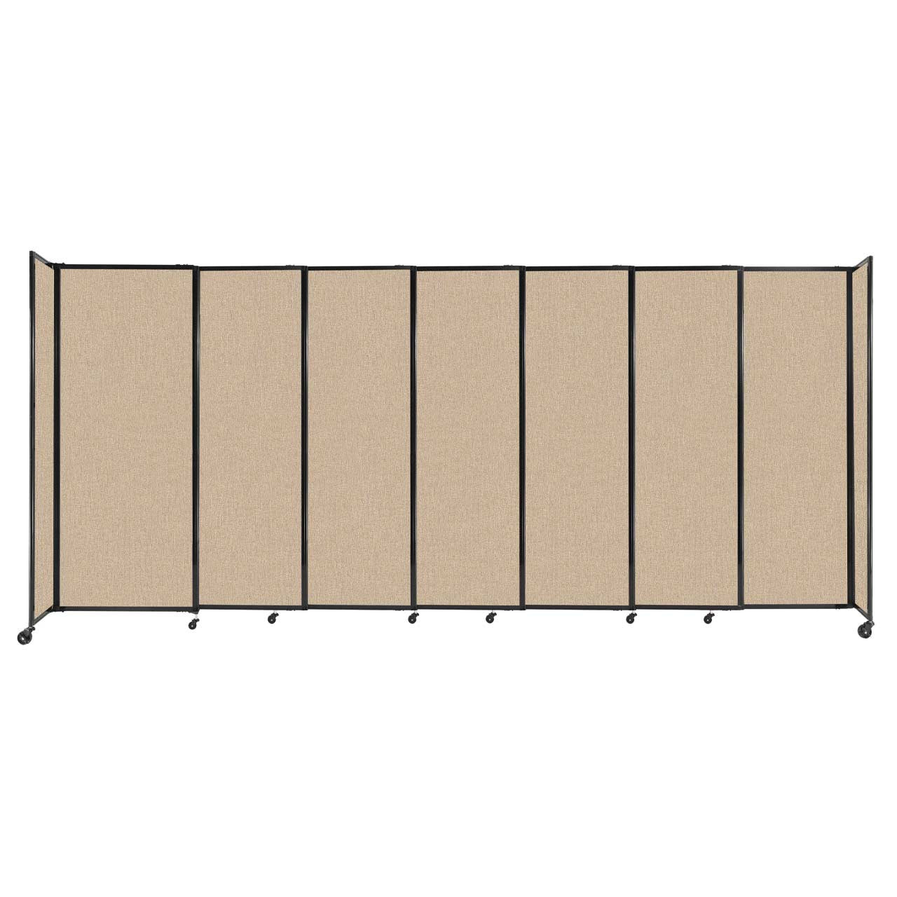 Room Divider Straight Wall Sliding Portable Partition Sound Absorbing Fabric