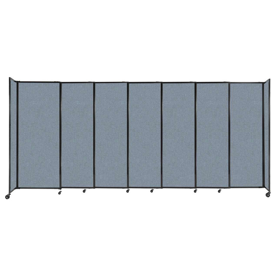 Room Divider Straight Wall Sliding Portable Partition Sound Absorbing Fabric